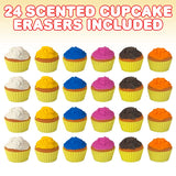 Scented Cupcake Erasers For Kids In Bulk- Assorted