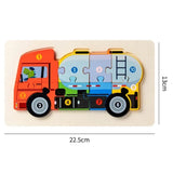 Transportation Stocking Stuffer Wooden Puzzles Kids Toy