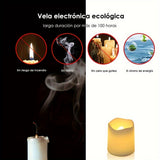 0207ba 24-Pack Warm White Flameless LED Candles - Long-Lasting, Safe for All - Perfect for Outdoor Travel, Halloween, and Christmas Decor