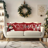 CF-24pcs Merry Christmas Reindeer Throw Pillow Covers, 18in*18in, Buffalo Plaid Print, Winter Holiday Farmhouse Home Decor, For Porch Patio Couch Sofa Living Room Outdoor, Set Of 4, Without Pillow Inserts