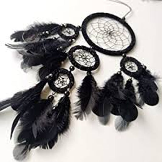 Wholesale Colors Feather Dream Catchers for Bedroom Wall Decoration Large Black Color MOQ 1