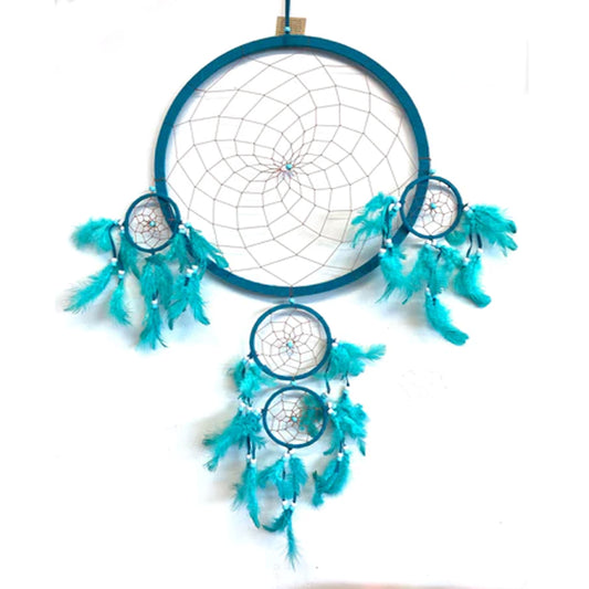 Large 15"inch Wide & 33"inch Turquoise Dreamcatcher