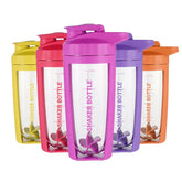 Gym Shaker Transparent Adults Bottle With Portable Strap Fitness Bottle- 600 ml Assorted