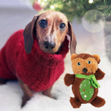 Wholesale New Christmas Style Bear Molar Squeaky Plush Chew Dogs Toy