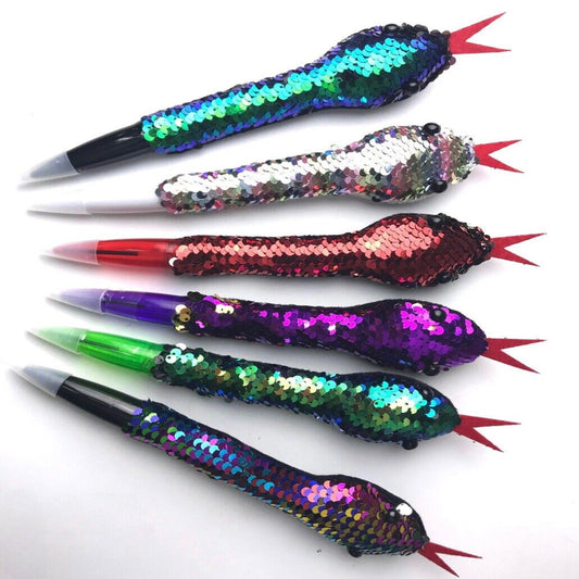 Wholesale Snake Sequin Scales Pen kids toys- Assorted
