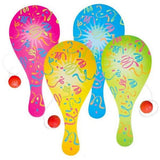 Neon Paddle Balls kids Toys In Bulk- Assorted