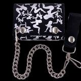 Wholesale Multiple Trucker Mud Flap Girls Trifold Leather Chain Wallets (Sold by the piece)