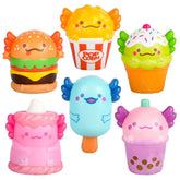 Squish Axolotl Foodie Friends 6" | Assorted (Dozen = $76.99)