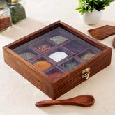 Masala Box for Kitchen and Restaurants with 9 Detachable Small Boxes