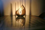 Wooden Lotus Deepam Kundulu