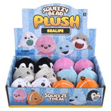 3" Sea Life Squeezy Bead Plush Kids Toys– Assorted
