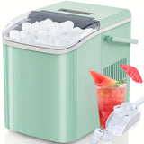 Portable Ice Maker, 9 Cubes/6 Min, 26.5lbs/Day, Self-Cleaning
