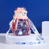 Bear Style Water Sippy Cup Outdoor Travel Baby Water Bottle With Strap