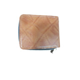New High Quality PU Leather Brown Random Design Men's Wallet With Zipper