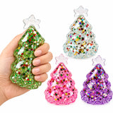 Glitter Christmas Tree Squishy Fidget Toy for Kids