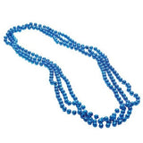 Blue Color Pearl Beaded Necklace In Bulk