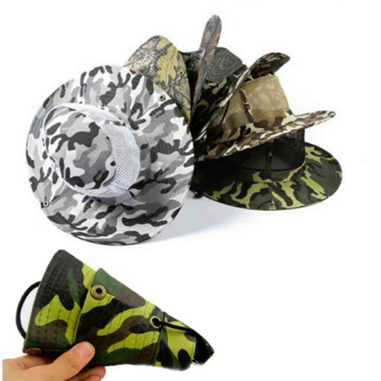 Bulk Camouflage Mesh Boonie Hats For Men's - Assorted