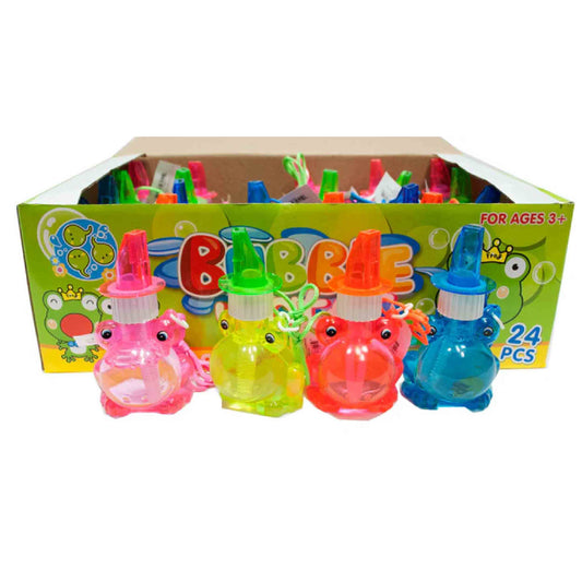 Bulk Frog-Shaped Bubbles Blower Toy For Kids - Assorted