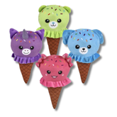 Soft Plush Ice Cream Cone Patterned Toy For Kids - Assorted