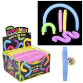 Glow In The Dark Pop Fidget Tube Kids Toy - Assorted