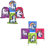 Unicorn Drawstring Backpack In Bulk- Assorted