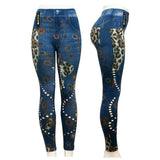 Bulk Ladies Fashion Pull On Printed Jeans - Assorted