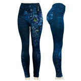 Bulk Ladies Fashion Pull On Printed Jeans - Assorted
