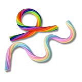 Rainbow Stretchy Fidget Noodle Kids Toy In Bulk