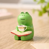 Frog Cute Graduation Cure Small Ornaments Office Station Emotional Stability Table Decoration Birthday Decompression Gift
