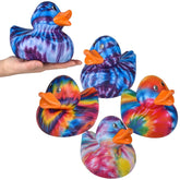 Tie Dye Rubber Duckies Kids Toy  In Bulk - Assorted