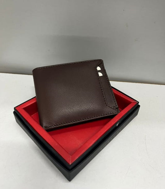 Men's Brown Leather Bifold Wallet: Premium Quality Leather with Detachable Card Holder