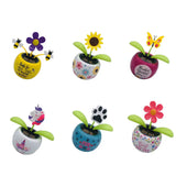 1109BA Solar Flower Pot Ornaments Creative Bee Unicorn Butterfly Dancing Decorations For Desk Window Car Interior Ornaments Kids Toy