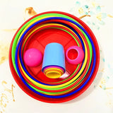 2407TA Children Throw Circle Game Ferrule Stacked Toys Fun Indoor Outdoor Parent-Child Interactive Circle Layers Early Education Gift