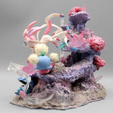 Pokemon Sylveon Anime Figures Eevee Island 20cm Action Gk Figurine Pvc Statue Desk Decora Collectible Model Toys Christmas Gifts