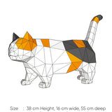 0709BA 3D Paper Mold Non-Finished Fat Cat Model Folding Paper Work Party DIY Craft Home Desk Floor Craft Decor Figurines Miniatures
