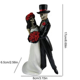 0709BA Halloween Table Decorations Resin Skeleton Wedding Couples Statue Desk Centerpieces for Home Indoor Outdoor Party Decor