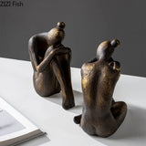 2307BA Abstract Character Girl Statue Decorative Bookends Library Bookcase Bookshelf Bookends Desk Decoration Resin Figures Sculpture