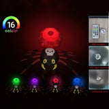 1707BA Giant Halloween Outdoor Decoration LED Spider Inflatable Toys LED Roating Lights Kaleidoscope Spider Bar Club Home Party Decor