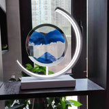2307BA Mobile Hourglass Art Quicksand Painting with LED, 3 Colors Stand Desk Lamp, Unzip Decor, Bedroom Night Light, Holiday Gift.