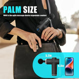 Mini Massage Gun Deep Tissue, Portable 99 Speeds Ultra Small and Quiet Electric Muscle Massager with 4 Replacement Heads