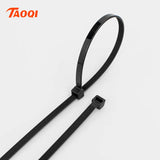 Self-locking plastic nylon tie 100PCS/bag black Zip wraps strap nylon cable tie set fastening ring Loop Wire Wrap