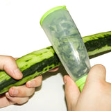 1007GG Multifunctional Storage Box Peeler Knife Peeler With Rubbish Bin Slicer Shredder Stainless Steel Vegetable Kitchen Tool Gadgets