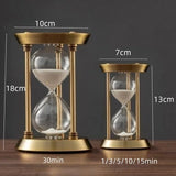 2307BA 1-30 Minutes European Retro Metal Hourglass Timekeeper Timer Living Room Office Desk Decoration Ornament Alarm Sandglass Gifts