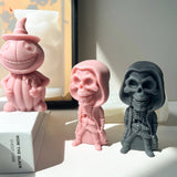 1009BA 3D Pumpkin Ghost Skull Form Silicone Mold DIY Aromatherapy Candle Plaster Handmade Soap Mould Halloween Decoration