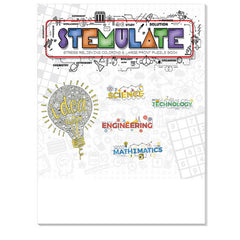 Stemulate Adult Coloring and Large Print Puzzle Book For Kids In Bulk