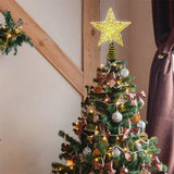 LED Christmas Tree Topper Star Lights Battery Powered Living Room Garden Party Decoration New Year 2025 Christmas Tree Lights