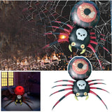 1707BA Giant Halloween Outdoor Decoration LED Spider Inflatable Toys LED Roating Lights Kaleidoscope Spider Bar Club Home Party Decor