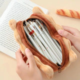 Biscuit Pencil Case Kawaii Pencil Bags Stationery Large Capacity Plush Korean Pen Case Cute Pencil Case