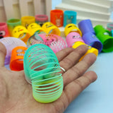 2407TA 12Pcs Neon Rainbow Plastic Smile Magic Spring Toys for Children Birthday Party Favors Piñata Fillers Carnival Prizes Goodie Bag