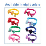 1009GP Pet Collar Adjustable Durable Cat Collars Cute Bow Kitten Necklace Soft Bell Puppy Lead Pet Product Dog Supplies Cat Accessories